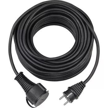 Brennenstuhl H05RR-F 3G1,5 - jatkojohto - CEE 7/7 (SCHUKO) (M) - virtalähde CEE 7/4 (SCHUKO)/CEE 7/7 (SCHUKO) (W) - 25,0 m - musta (1161470)