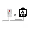 Termostaatti DELOCK 66824, muovikotelo, IP20, 30 W, 250 V, 10 A, 43×60×33 mm, harmaa/punainen