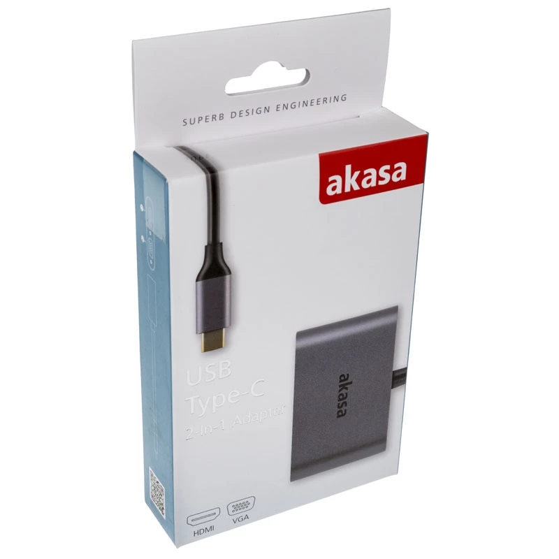 Adapteri USB Type-C Akasa AK-CBCA23-18BK