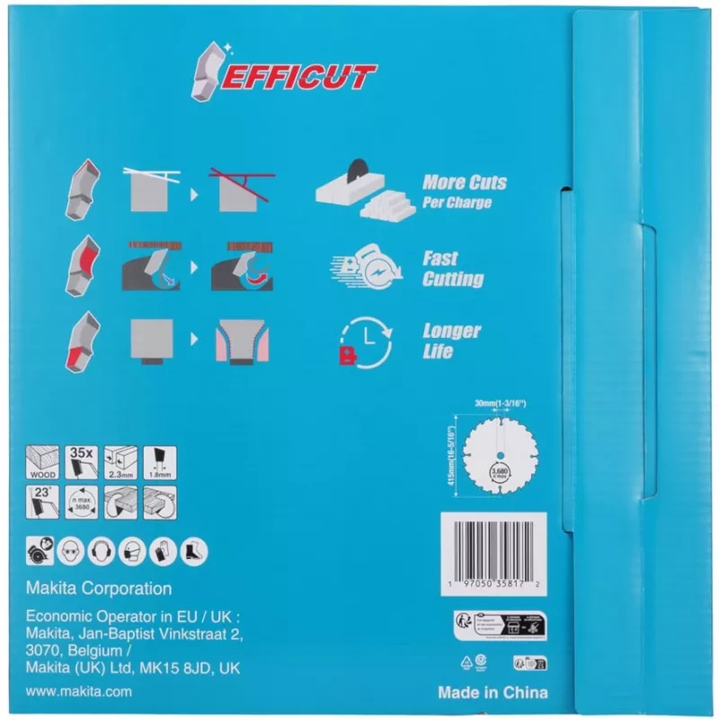 Makita E-24848 EFFICUT-sahanterä akkukäsipyörösahalle HS013G, leikkausleveys 2,30 (E-24848)