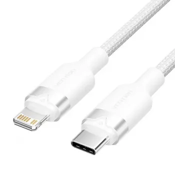 Vention LALWH Lightning -kaapeli – 2 m, Lightning–USB-C, valkoinen