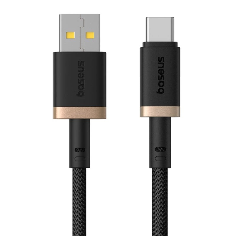 Baseus Dura USB Type A-tyyppi C 60 W pikalatauskaapeli 2 m musta, kulta