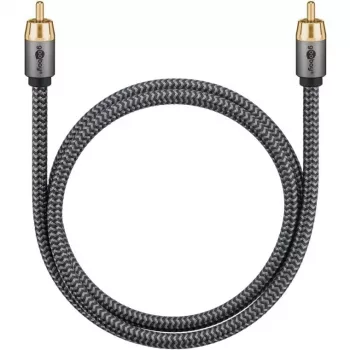 Goobay 65296. Liitäntä 1: RCA, liittimen 1 sukupuoli: uros, liitäntä 2: RCA, liittimen 2 sukupuoli: uros, kaapelimateriaali: kupari,
