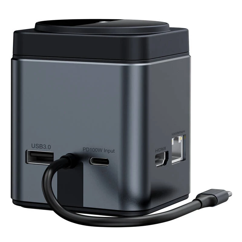 Telakointiasema BlitzWolf BW-TH17 9-in-1 15W laturilla — USB-C, HDMI, PD-liitännät