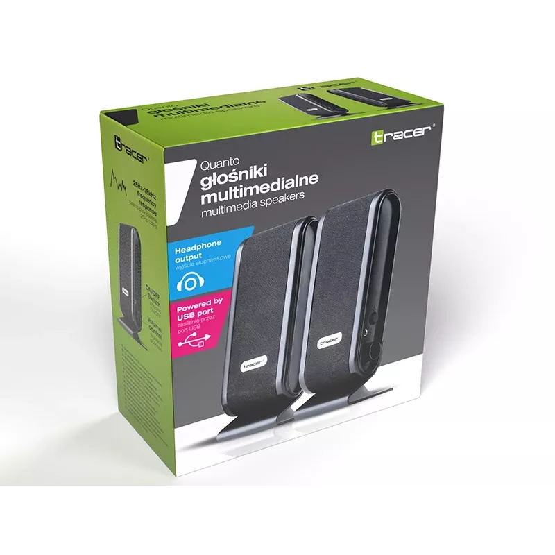 Kaiutin 2+0 Quanto musta USB