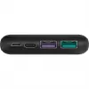 Pikalatausvaravirtalähde 10 000 mAh (musta, USB-C PD, QC 3.0, 10 000 mAh)
