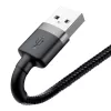 Baseus Cafule USB Lightning kaapeli 2A 3m (musta+harmaa)