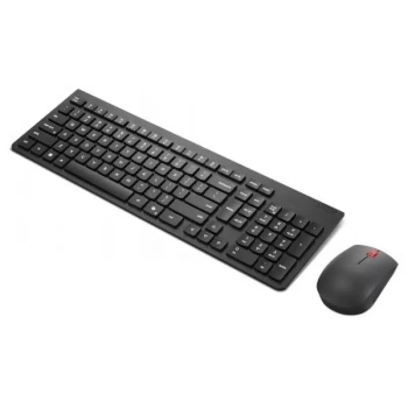 Langaton näppäimistö-hiiri-sarja Lenovo Essential Wireless Combo Gen2 — musta, kompakti asettelu, langaton yhteys