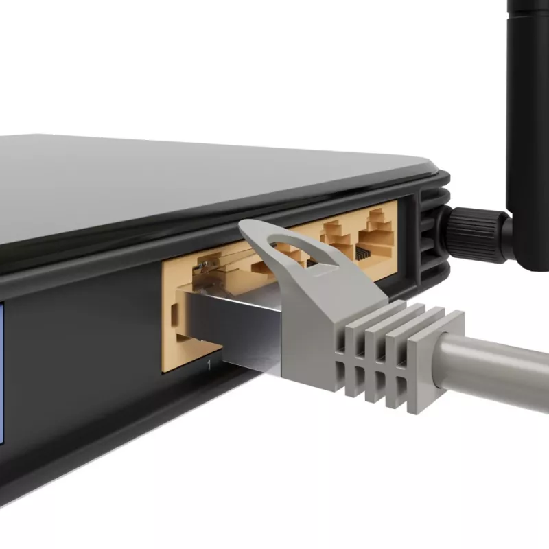 LAN-patchkaapeli Extralink Cat5e UTP 1 m, RJ-45–RJ-45, harmaa