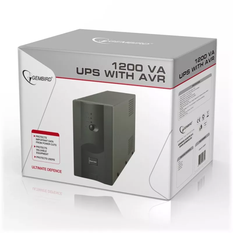 Gembird UPS-PC-1202AP UPS Line-Interactive 1,2 kVA 720 W 4 pistorasiaa