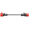 Adapteri Gemini flex 11 kW, CEE punainen kolmivaiheinen vaihtovirta 16A > CEE punainen 32A (musta, 30 cm)