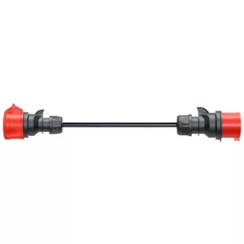 Adapteri Gemini flex 11 kW, CEE punainen kolmivaiheinen vaihtovirta 16A > CEE punainen 32A (musta, 30 cm)