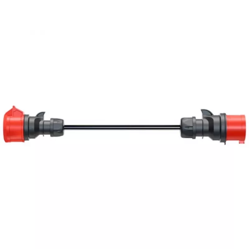 Adapteri Gemini flex 11 kW, CEE punainen kolmivaiheinen vaihtovirta 16A > CEE punainen 32A (musta, 30 cm)