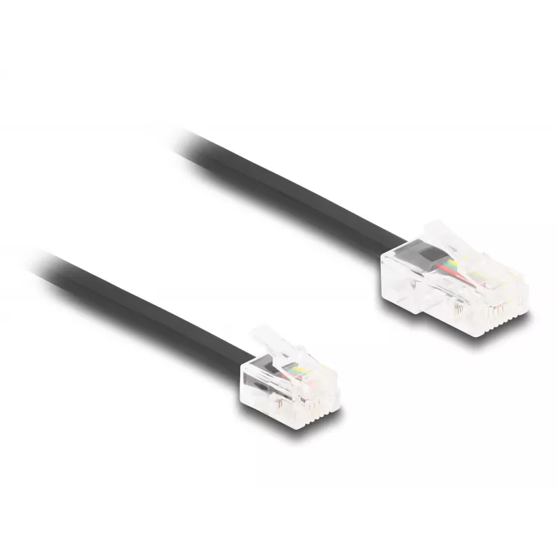 DeLOCK puhelinkaapeli RJ45-pistoke - RJ11-pistoke musta 3 m