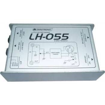 Passiivinen DI-box Omnitronic LH-055 1-kanava — passiivinen suoralaatikko instrumentti-/linjakäyttöön, 1 tulo, symmetrinen XLR-lähtö
