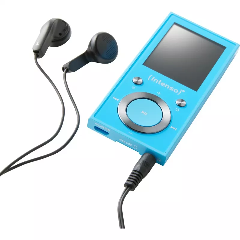 MP3-soitin INTENSO Video Scooter BT — 16 GB, LCD-näyttö, MicroSD-yhteensopiva, sininen