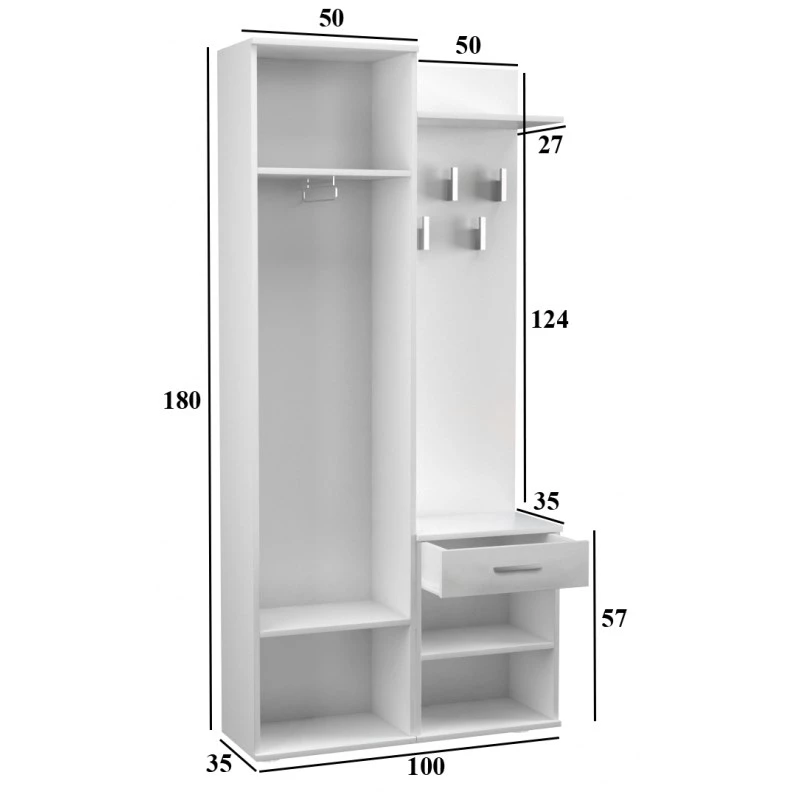 Topeshop GAR DUO SONOMA eteiskaappi