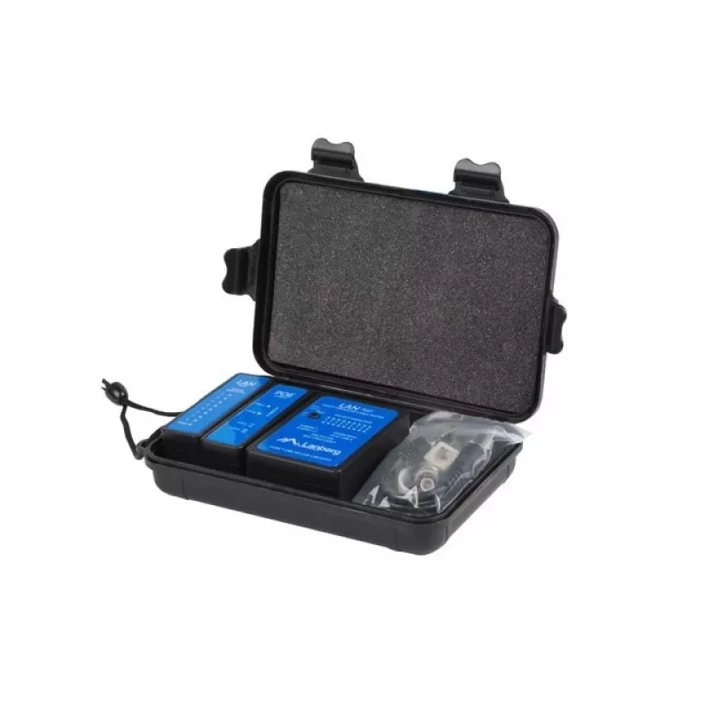 Verkkokaapelitesteri Lanberg NT-0404 PoE-testeri musta sininen
