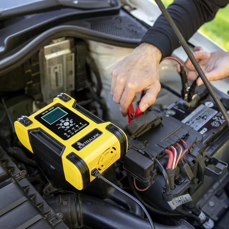 Extralink Shango älykäs akkulaturi | tasasuuntaaja | 100 - 240VAC, 12V 12A, 24V 6A