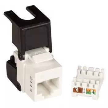 Ethernet Cat6 suojaamaton Flip Jack Lanview LVN128143 — RJ45 Keystone-moduulikanta