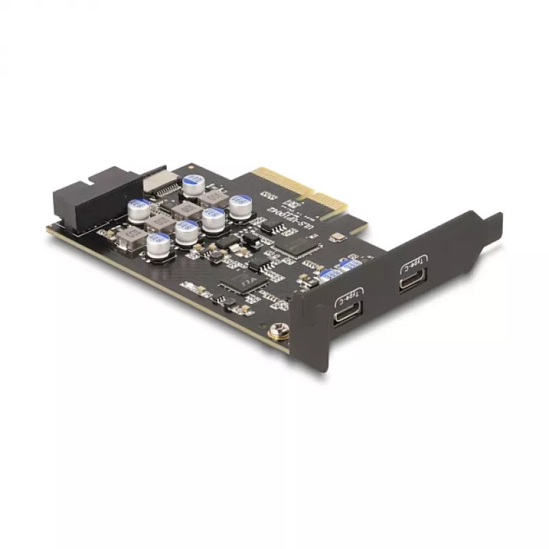 PCI Express x4 -kortti DELOCK 90345 2 ulkoisella USB Type-C liitännällä