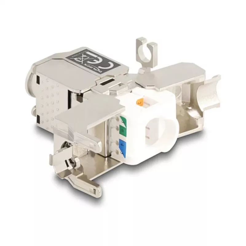 Verkkokaapeliliitin DeLOCK 88198 LSA-LSA Cat.6A STP 31,6 mm ruostumaton teräs