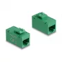 Delock 90640 Keystone-moduuli RJ45-naaras RJ45-naaras, Cat.6A UTP, vihreä