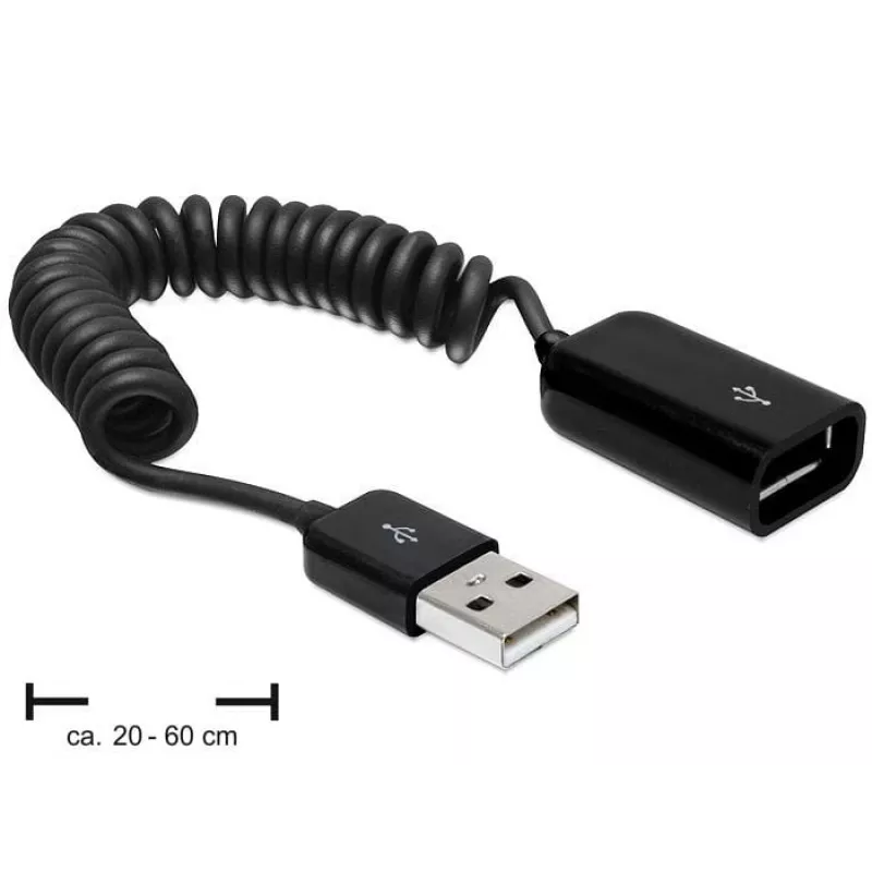 USB-kaapeli DeLOCK 83163 0,6 m USB 2.0 A - A musta