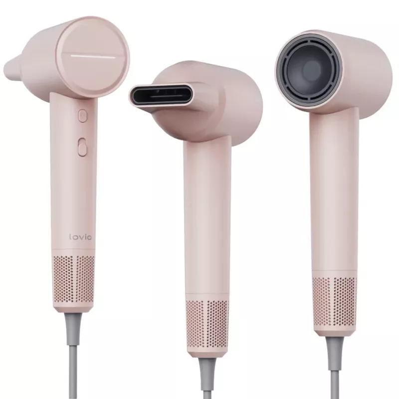 Hiustenkuivaaja Lovio LVHD001PK ionisoinnilla ja AirFlow-teknologialla