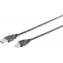 USB 2.0 -kaapeli ShiverPeaks 13-23025 — USB A - USB B, 1 m, musta