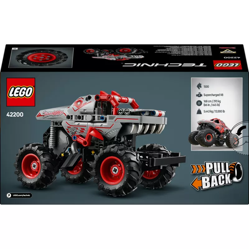 LEGO TECHNIC 42200 Monster Jam™ ThunderROARus™ vetomoottorilla