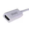 Videoadapterikaapeli SAVIO Mini DisplayPort (uros) - HDMI Type-A (naaras) 0,2 m, valkoinen