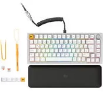 Mekaaninen näppäimistö GLORIOUS GMMK Pro 75 % valkoinen Hot-Swap RGB, ISO-asettelu