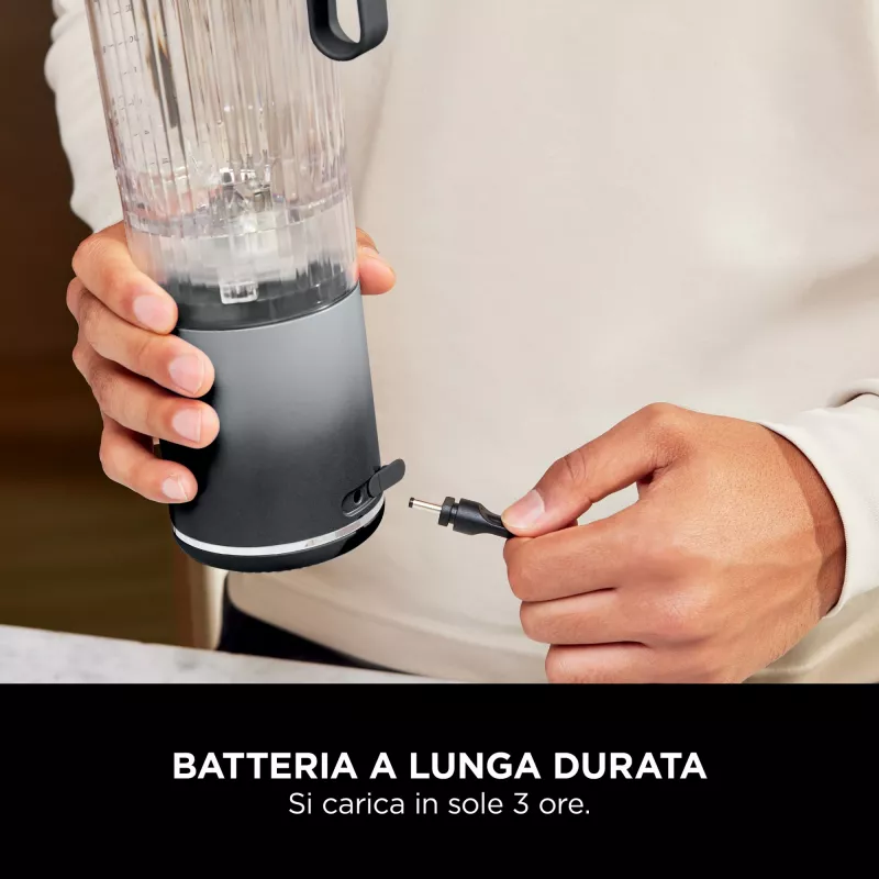 Ninja Blast Max BC251EUGY langaton kannettava tehosekoitin, 0,57 l, terästerät, harmaa