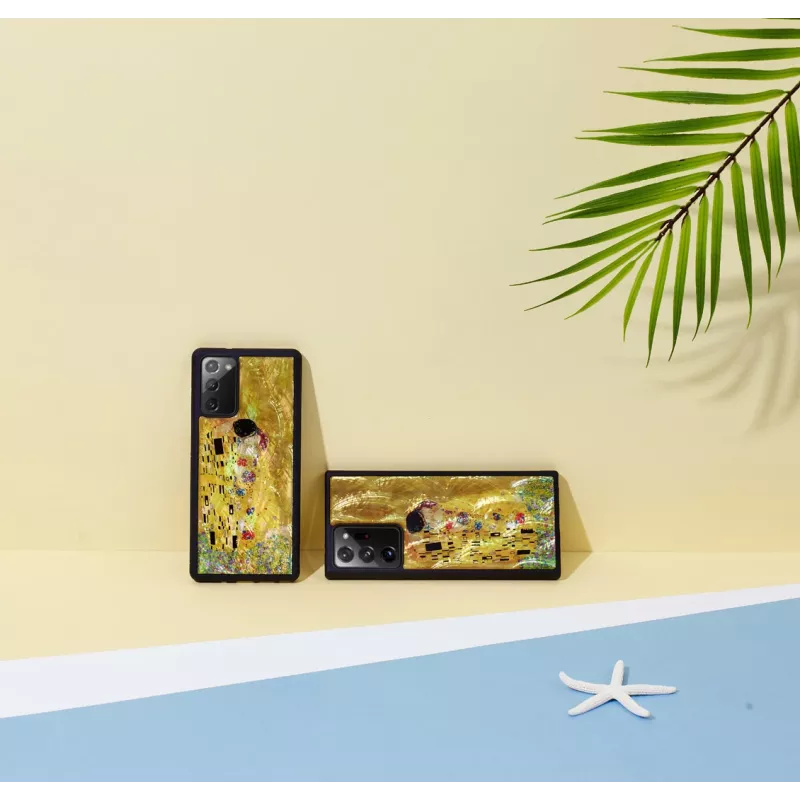 Suojakotelo iKins Samsung Galaxy Note 20:lle – musta Kiss-kuvio