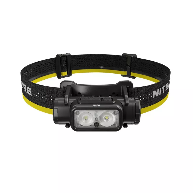 Otsalamppu Nitecore NU50 musta keltainen LED vedenpitävä iskunkestävä