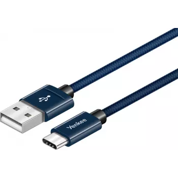 Kaapeli YENKEE YCU 301 BE USB-A 2.0/USB-C 1m lila