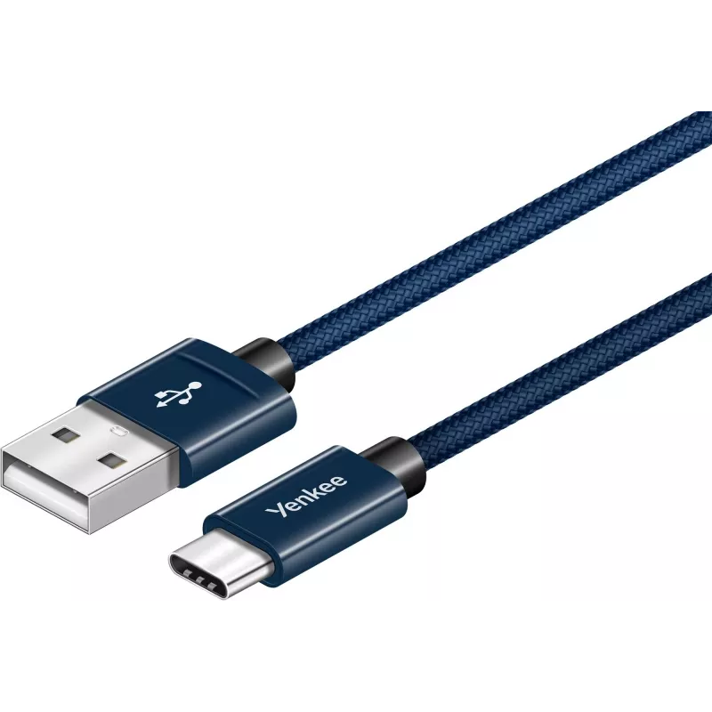 Kaapeli YENKEE YCU 301 BE USB-A 2.0/USB-C 1m lila