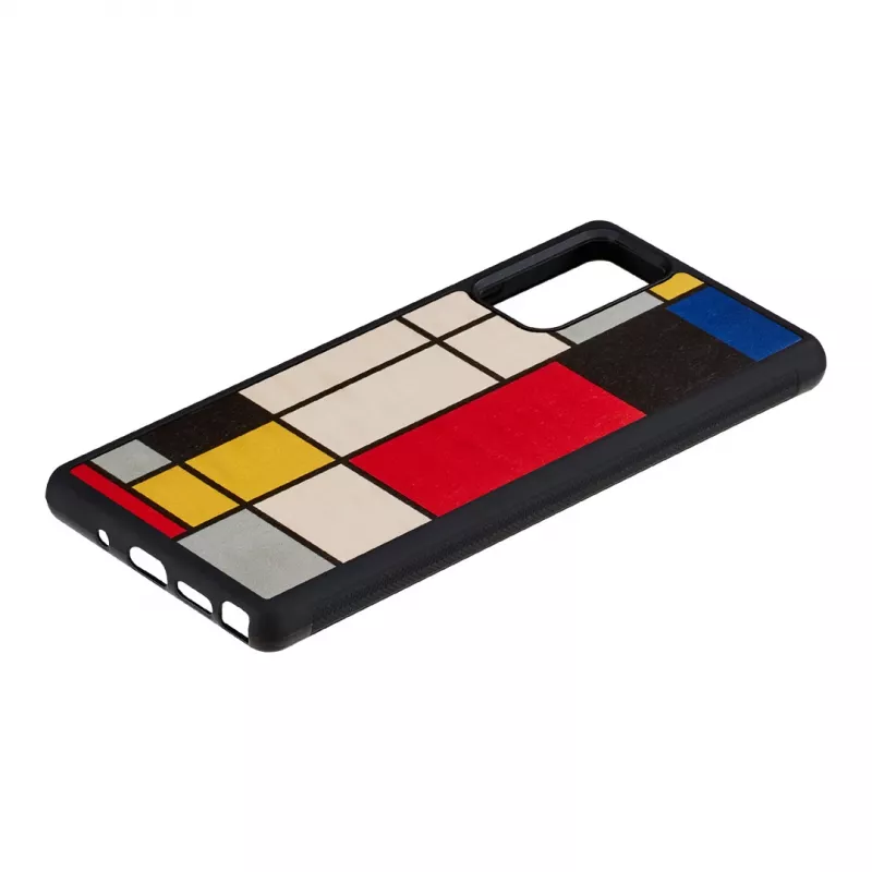 Puinen suojakotelo Man and Wood Galaxy Note 20 Mondrian Wood musta