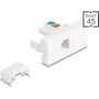 DELOCK Easy 45 -moduuli RJ12 liitäntä LSA UTP valkoinen 90897 – RJ12 Keystone -moduuli, LSA-liitäntä, UTP