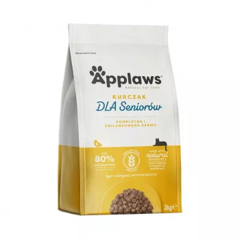 Kuivaruoka kissoille Applaws Senior Chicken — viljaton / gluteeniton 2 kg pussi, 36,5 % proteiini, vanhemmille kissoille