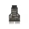 DeLOCK 60045 kaapelisovitin 9-pin USB 2.0 2 x 9-pin-header musta