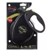 flexi Giant L koiran automaattihihna, 8 m hihna, musta/keltainen