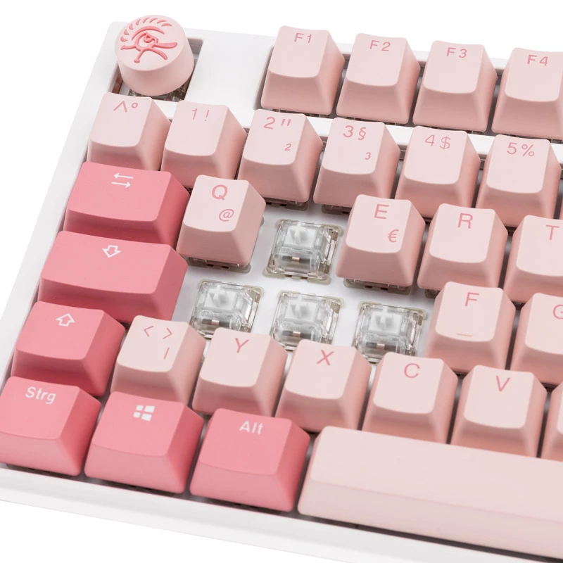 Ducky One 3 TKL Gossamer Pink näppäimistö pelaaminen USB saksa vaaleanpunainen, valkoinen