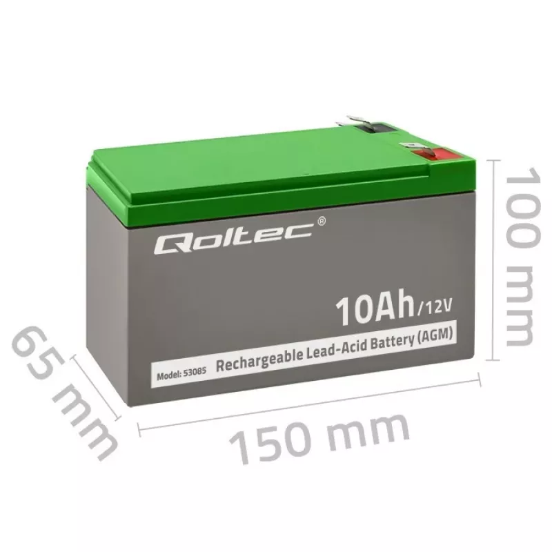 AGM-akku 12V 10Ah huoltovapaa UPS-käyttöön