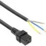ACT virtakaapeli C19 IEC Lock avoin pää musta 2 m 230 V 16 A
