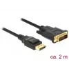 DeLOCK - videokaapeli - Single Link - DisplayPort (M) - DVI-D (M) - DisplayPort 1,2a - 2,0m - passiivinen - musta (85313)