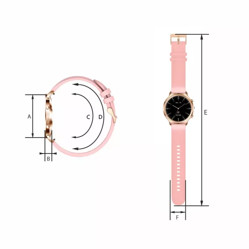 Älykello Manta Kelly 3,35 cm pinkki