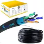 Verkkokaapeli Extralink Twisted Pair CAT5E FTP ulkokäyttöön 305m musta