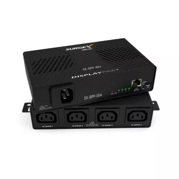 Rack-asennettava SurgeX DisplayPak IP-ohjattu ylijännitesuoja SX-DPP-104I, etävalvonta IP:n kautta